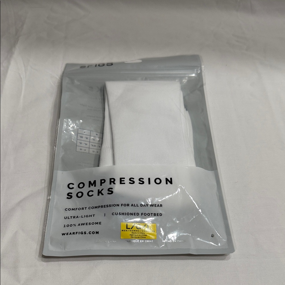 Figs Ultra-Light White Compression Socks